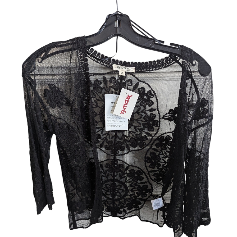 Rebellion Elegant Black Lace Jacket